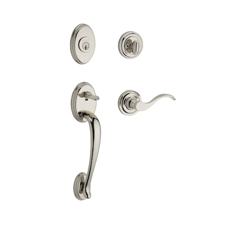 Baldwin SCCOLXCURRTRR055S Cylinder Columbus Handleset Right HCurve Lever Round 6AL Latch Dual SCCOLXCURRTRR055S